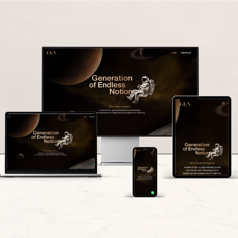 GEN Creative Agency — corporate website for a creative design and marketing agency